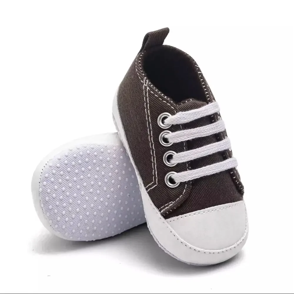 Infant baby sneakers newborn 0-3 months size 11 brown